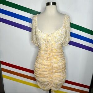 NEW Free People floral ruched mini dress size XS